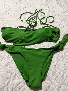 Girls Green One-Piece Swimwear